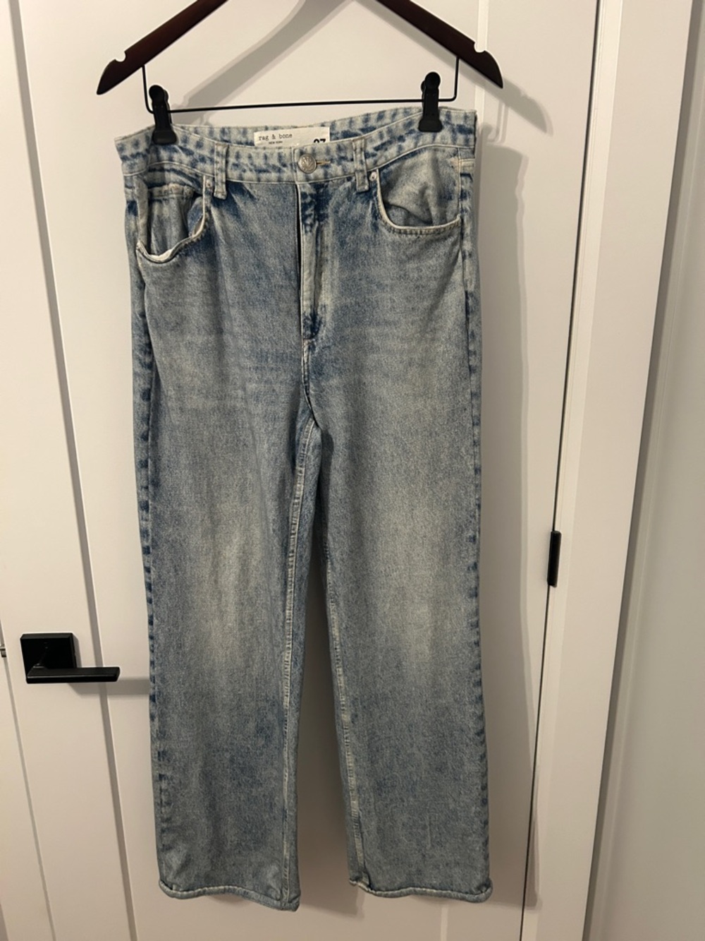 rag & bone Acid Wash Blue Denim Jeans